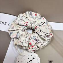 1 chiếc dây buộc tóc bằng sợi polyester hình động vật dễ thương, thiết kế hình chú cún hoạt hình, phù hợp cho mọi mùa. - Nhiều màu - Xem 6
