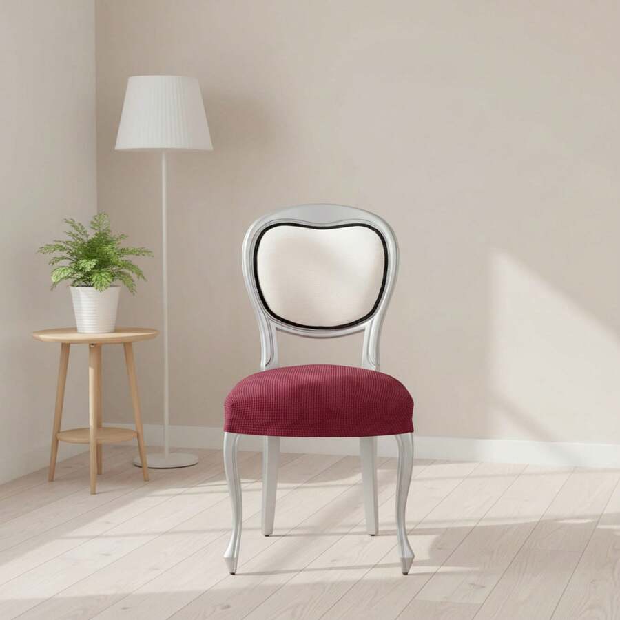 Kiva 2 Universal And Versatile Chair Covers, Various Colors Available – Easy-To-Fit Protective Chair Cover For Backrest, Seat And Arms - Burgundy - View 1