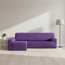 Kiva Universal And Versatile Chaise Lounge Sofa Cover With Long Left Arm, Various Colors Available – Easy-To-Fit Protective Cover For Backrest, Seat And Arms - Purple Ulysses - View 2