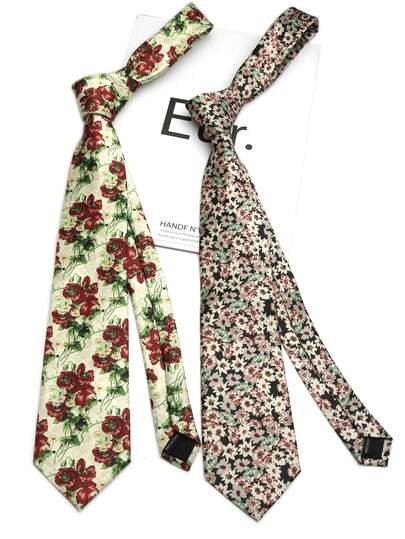 1 chiếc cà vạt họa tiết hoa nhí unisex, phù hợp cho các dịp thường ngày, dạo phố, dự tiệc, làm quà tặng, cá nhân hóa.