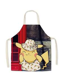 pokemon 1件宝可梦系列罩衫，绘画防护服，无袖时尚艺术工作室及日常穿着围裙 - 彩色 - 查看 11