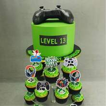 Game Themed Cake Toppers Set, Gamer Controller Cake Decorations, Birthday Party Dessert Table Decor, Gaming Console Controller Cake Topper - View 4