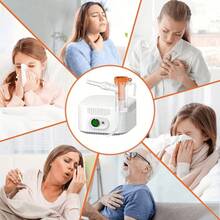 Portable Nebulizer Compressors - Nebulizer Device Featuring A Mask And Mouthpiece, Designed For Both Home And Travel Use For All Ages, Including Adults And Children, With A Compact Design And Self-Cleaning Function - [白色的] - 查看 5