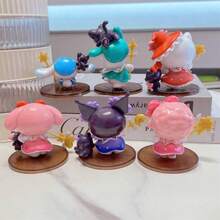 SANRIO 1/3/6 件装 三丽鸥星夜派对魔术师时尚娃娃盲盒 - PVC桌面摆件 & 完美礼物 [产品颜色以实物为准] 库洛米 - 彩色 - 查看 5