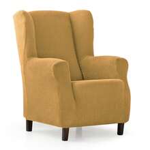 Kiva Bi-Elastic Wing Chair Cover, Breathable And Full Protection, Various Colors Available – Easy To Install Wing Chair Cover With Support Foams And Elastic Bands For Extra Fixing - Cora Mustard - View 3