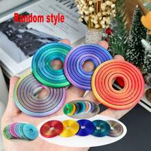 2/4个指尖旋转减压环 - 3D打印减压工具，多种颜色可选 - 便携式减压助手，办公必备，节日礼物 - 彩色 - 查看 12