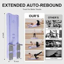 Pilates Fitness Machine Set, Suitable For Full-Body Exercise, Foldable Abdominal Core Training Board, 5-In-1 Multi-Purpose Pilates Mat, For Home Use, With Resistance Bands, Very Suitable For Both Women And Men. - Mauve Purple - View 6