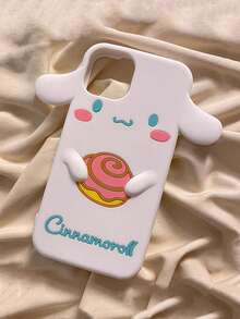 SANRIO 超萌卡通兔子旋律硅胶手机壳 - 适用于苹果 17 Pro Max/16/15 Pro Max/14/13/12/11/XS Max/7/6/5SE - 白色 - 查看 1