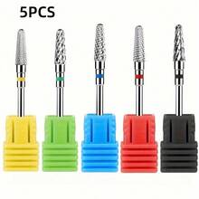 1/5pcs Tungsten Carbide Cone-Shaped Nail Drill Bit - High-Precision Cuticle Remover For Electric Nail File And Cuticle Cleaning Tools - Durable And Long-Lasting - Multicolor - View 16