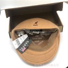 KANGOL Kangaroo Brand Baseball Cap Model 504 With Embroidered Logo Made Of Wool Fedora Hat, Fashionable And Versatile Accessory. RUB1 - 寶藍色白標(長方形鋼印) - 查看 4