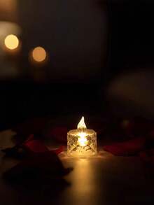 1/3/5 Stück diamantförmige Kristall LED elektronische Kerzen, flammenloses Atmosphäre Nachtlicht, romantische Dekoration für Valentinstag Antrag, Geburtstag, Hochzeit - Diamantförmiges Umgebungslicht - Übersicht 13