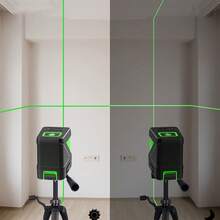 Laser Line Level Tool 5m Range High Visibility 2 Green Beam Self Leveling Laser Leveler for Furniture Installation - Herramienta de nivelación láser - Ver 7