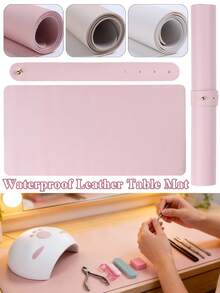 Thảm lót bàn làm móng bằng da màu hồng, trắng, be, chống thấm nước, chống bám bẩn, bền, có thể gấp gọn, thích hợp làm chỗ tựa tay khi làm móng, thảm chăm sóc móng, thảm lót bàn làm móng, khăn đa năng dùng cho làm đẹp, xăm hình, nha khoa, phẫu thuật, dụng cụ làm móng chống thấm nước. - Nhiều màu - Xem 1