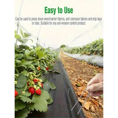 Cọc làm vườn mạ kẽm chịu lực cao 4 inch, độ dày 12 gauge - Gói 20/50/100 chiếc - Ghim kim loại dùng cho hàng rào, ống tưới, bãi cỏ và vải che phủ cảnh quan - Kẹp cọc làm vườn chống gỉ