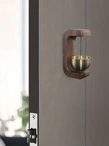 Wireless Wooden Wind Chime Magnetic Doorbell Walnut Wood Doorbell Two Installation Methods - Magnetic Or Adhesive Suitable For Commercial Entrance Home Entrance Living Room Bedroom Entrance Room Decor Home Decor Party Supplies - Multicolor - View 5
