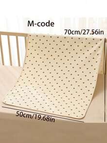 1 pieza Almohadilla cambiadora impermeable para bebé, con estampado de corazón, de 3 capas, reutilizable, adecuada para todas las estaciones - Marrón - Ver 6