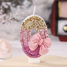 Nến số trang trí bánh sinh nhật hình nơ tím mộng mơ dành cho nữ, sản phẩm mới về, mặt hàng bán chạy xuyên biên giới. - Nhiều màu - Xem 3