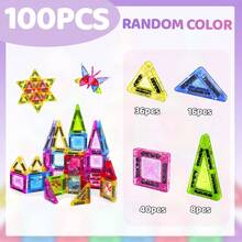 Set de bloques magnéticos con ventanas brillantes, ayuda didáctica de percepción de colores para niños de 3+, diseño de transmisión de luz + textura brillante para estimular el desarrollo visual - Multicolor - Ver 12