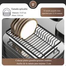 Dish Drainer, 2-Tier Dish Rack, Stainless Steel Dish Drainer With Drip Tray, Kitchen Countertop Rack With Removable Cutlery Holder - Gold - View 5