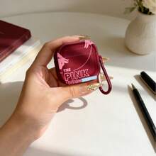 Slogan Burgundy Graffiti Protective Case Compatible With Apple Charging Case, Scratch-Resistant And Shockproof - Burgundy Graffiti - View 5