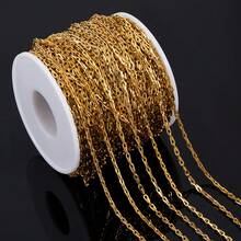 1m Fashionable Stainless Steel Flat Wire Cross Linked Chain, Suitable For DIY Bracelet, Necklace, Jewelry Making - Chain - View 7