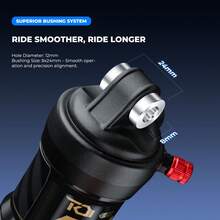 BOLANY MTB Downhill Rear Shock Damping Air Shock 165/190mm Rebound Damping Adjustable Rear Suspension For Mountain Bike Racing - Black - View 5