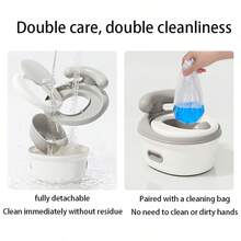 3-In-1 Children's Toilet, Multifunctional Kids Potty, Toilet Seat & Stool, Toilet Training Assistant - Grey - View 3