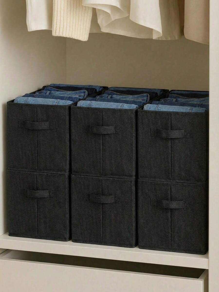 45x25x20 Cm Minimalist Design Large Capacity Closet Organizer Box - Black - View 1