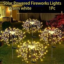 Solar betriebene LED Gartenbeleuchtung, IP65 wasserdicht, 8 Beleuchtungsmodi, solar betriebene dekorative Beleuchtung, eingebauter wiederaufladbarer Ni-MH Akku, nicht abnehmbares Photovoltaikmodul, geeignet für Weihnachten, Garten, Weg und Villa Dekoration, Außenbeleuchtung für Garten, einsetzbar für Weg, Garten und Terrasse - Verschiedenfarbig - Übersicht 11