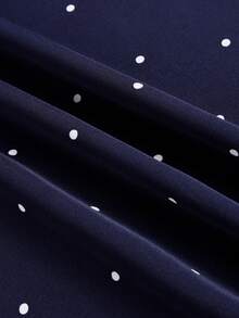 Đầm maxi dáng chữ A bằng satin in chấm bi thanh lịch, lãng mạn của Yuwenier, thiết kế hở lưng với dây áo hai dây phối ren, thích hợp cho ngày Valentine, lễ hội âm nhạc, kỳ nghỉ, bãi biển mùa hè. - Màu xanh lam - Xem 7