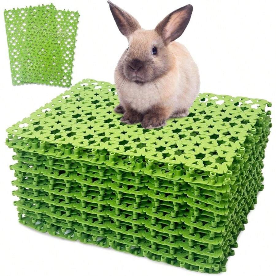 Tấm lót chuồng thỏ bằng nhựa, chống rò rỉ, thích hợp cho chuồng nuôi các loài vật nhỏ như thỏ, mèo, chó, chuột hamster, chuột nhắt, chinchilla, chuột lang và các vật nuôi nhỏ khác. - Xem 1