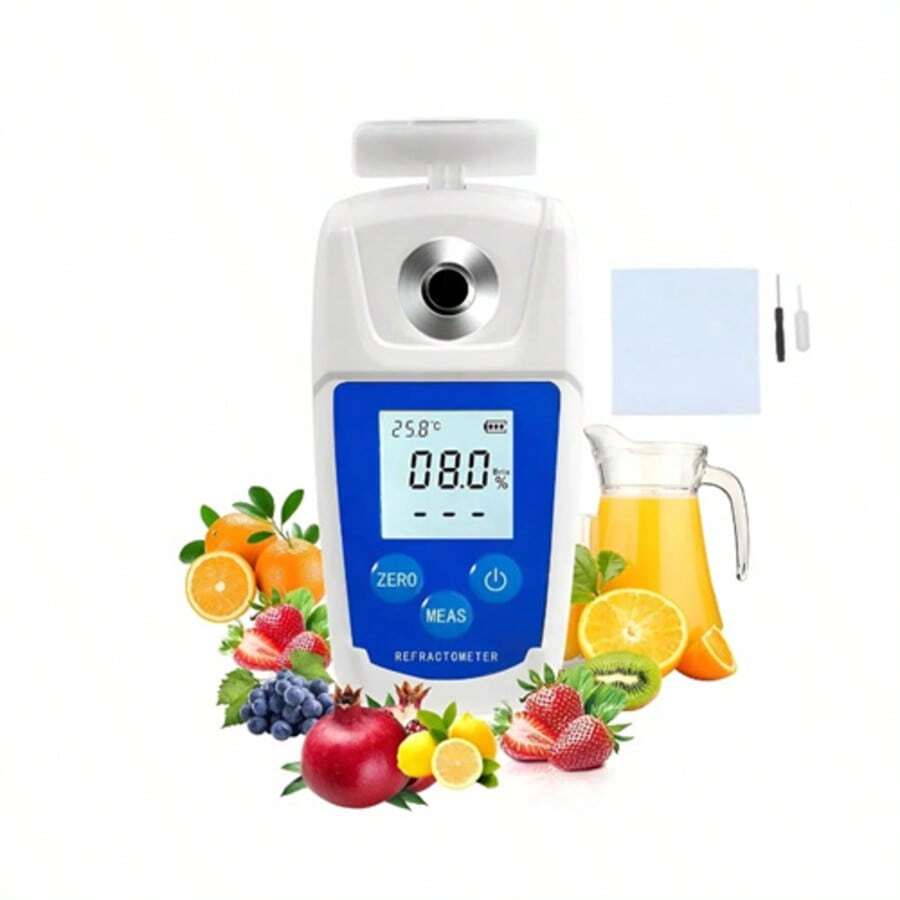 High-Precision Digital Refractometer With A Sugar Measuring Range Of 0 To 55% For Beverages. - A - View 1