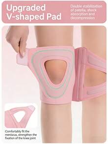 1 pezzo Ginocchiera sportiva regolabile e traspirante, adatta per uomini e donne, protegge il menisco, adatta per corsa, trekking, ciclismo, con design anti-scivolo e compressione, adatta per tennis, pallavolo e altre attività - Multicolore - Visualizzare 2