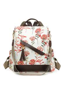 Women's New Versatile Backpack, Large Capacity - Red - View 4
