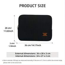 Túi đựng laptop 14 inch, bao đựng laptop 14 inch tương thích với MacBook Pro, HP, HP Stream, Latitude, IdeaPad, túi đựng máy tính dọc bằng polyester dành cho nữ. - Xem 10