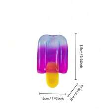 Mini Jelly Gradient Ice Cream Squishy Toys, Ice Cream & Popsicle Squeeze Stress Relief Fidget Toys - A - View 3