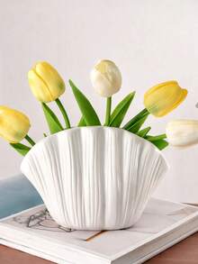 1pc Ginkgo Leaf Shaped Vase, Spotted Decorative Vase Suitable For Placing On Desktops, Living Rooms And Other Spaces - Ginkgo Leaf Vase - View 7