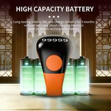 穆斯林祈祷电子计数器，带LED显示屏，念珠计数器，高端实用礼品，送给穆斯林朋友，防水可穿戴计数器 - 查看 10