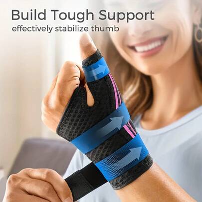 2pcs/1pc Ergonomic Wrist Brace With Thumb Support - Carpal Tunnel Wrist Brace With Adjustable Thumb Guard, Suitable Left Or Right Hand.270° Wrap Design With 3 Straps A Fit