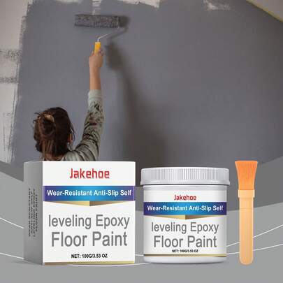 Vopsea de podea gri rezistentă la uzură, strat protector durabil de lungă durată, vopsea frumoasă anti-abraziune, anti-infiltrații, cu uscare rapidă