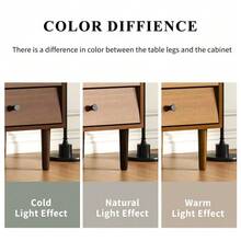 Rustic Style Rattan Door Cabinet – 130 X 75.5 X 40 Cm – Magnetic Door Closure, Adjustable Laminate, Solid Structure – Elegant And Rustic Design [Product Ref: Wf298018019naa] - 棕色 - 查看 7
