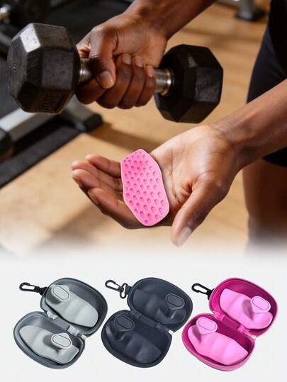 Mancuernas de fitness, barra, almohadilla de agarre, guantes de entrenamiento antideslizantes de goma para hombre y mujer, diseño ergonómico para proteger las palmas, entrenamiento de fuerza para dominadas y levantamiento de pesas