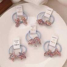 6/10个海洋系列发圈，小星星发绳，柔软发圈 - 淺藍色 - 查看 5