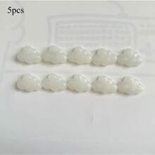 10pcs White Cloud Magnetic Resin Refrigerator Magnets, Creative Home & Office Decor, Whiteboard Magnets, Minimalist Enthusiasts, Suitable For Thanksgiving Home Decor And Birthday Gifts - White - View 8