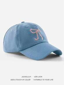 2 顶装心形刺绣高马尾半空礼帽女士夏季遮阳棒球帽多功能鸭舌帽 - 彩色 - 查看 17