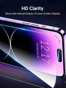 3 buah Pelindung Layar Kaca Tempered Definisi Tinggi, Untuk iPhone 17/17Pro/17Pro Max/16/15/14/13/12/11 Pro Max, Juga Untuk iPhone 7/8 Plus/X/XS Max/XR - Film Pelindung Kekerasan 9H, Definisi Tinggi Anti Gores - Clear - View 7
