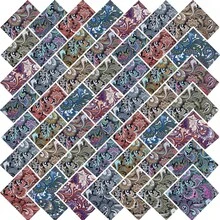 50pcs 10 X 10 Inch Multicolor Cotton Fabric Bundle Squares Quilting Sewing, Precut Fabric Squares,Floral - Họa tiết Paisley tối màu - Xem 3