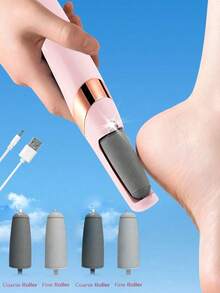 Electric Foot Grinder, USB Rechargeable, Dual Speed Replaceable Rollers & LED Light. Professional Callus Remover, Effectively Removes Dry, Cracked Heels, Calluses And Dead Skin. Suitable For Both Men And Women, Can Remove Rough, Dry Skin And Dead Skin Cells. The Perfect Birthday Or Christmas Gift For Family And Friends. - Multicolor - View 15