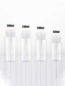 150ml/200ml/300ml 美甲壓泵分裝瓶，粉色蝴蝶結圖案透明壓瓶，酒精指甲油去除劑儲存容器，大容量卸妝水空瓶可重複使用，指甲油去除劑壓泵分裝瓶，空化妝品丙酮容器旅行瓶附泵頭，化妝配件宿舍浴室必需品 - 彩色 - 查看 6