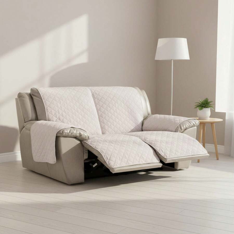 Kiva Padded And Non-Slip Relax Sofa Cover, Various Colors Available – Premium Protection Sofa Cover, Comfort And Style In An Adjustable And Washable Design - Beige - View 1